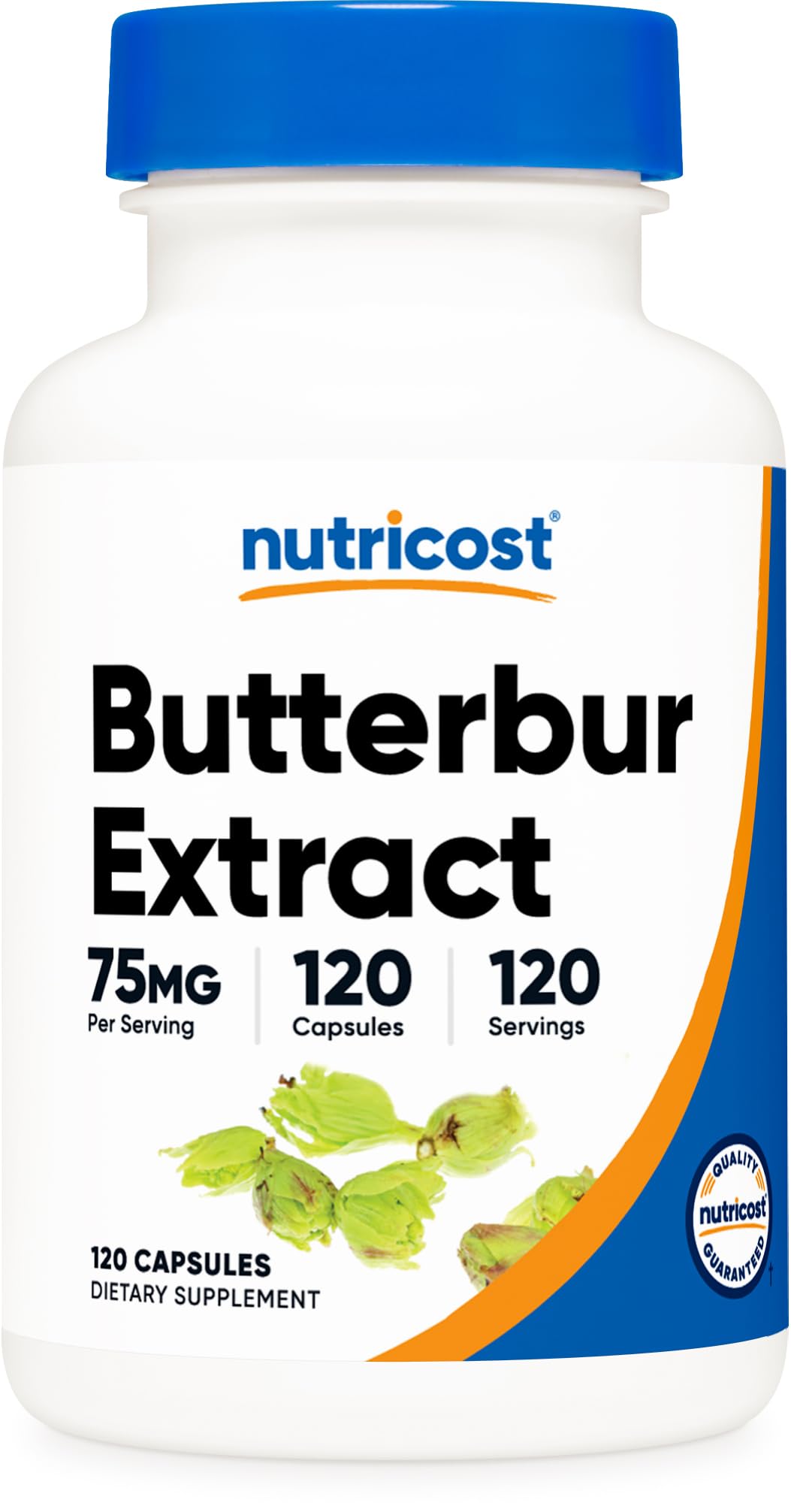 Nutricost Butterbur Extract bottle on shelf for daily wellness routine.