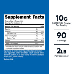 Nutricost C8 MCT Powder scoop enables precise, convenient daily servings