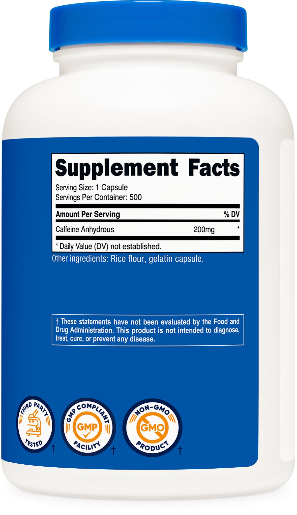 Nutricost caffeine pills factory scene emphasizing certified quality facilities