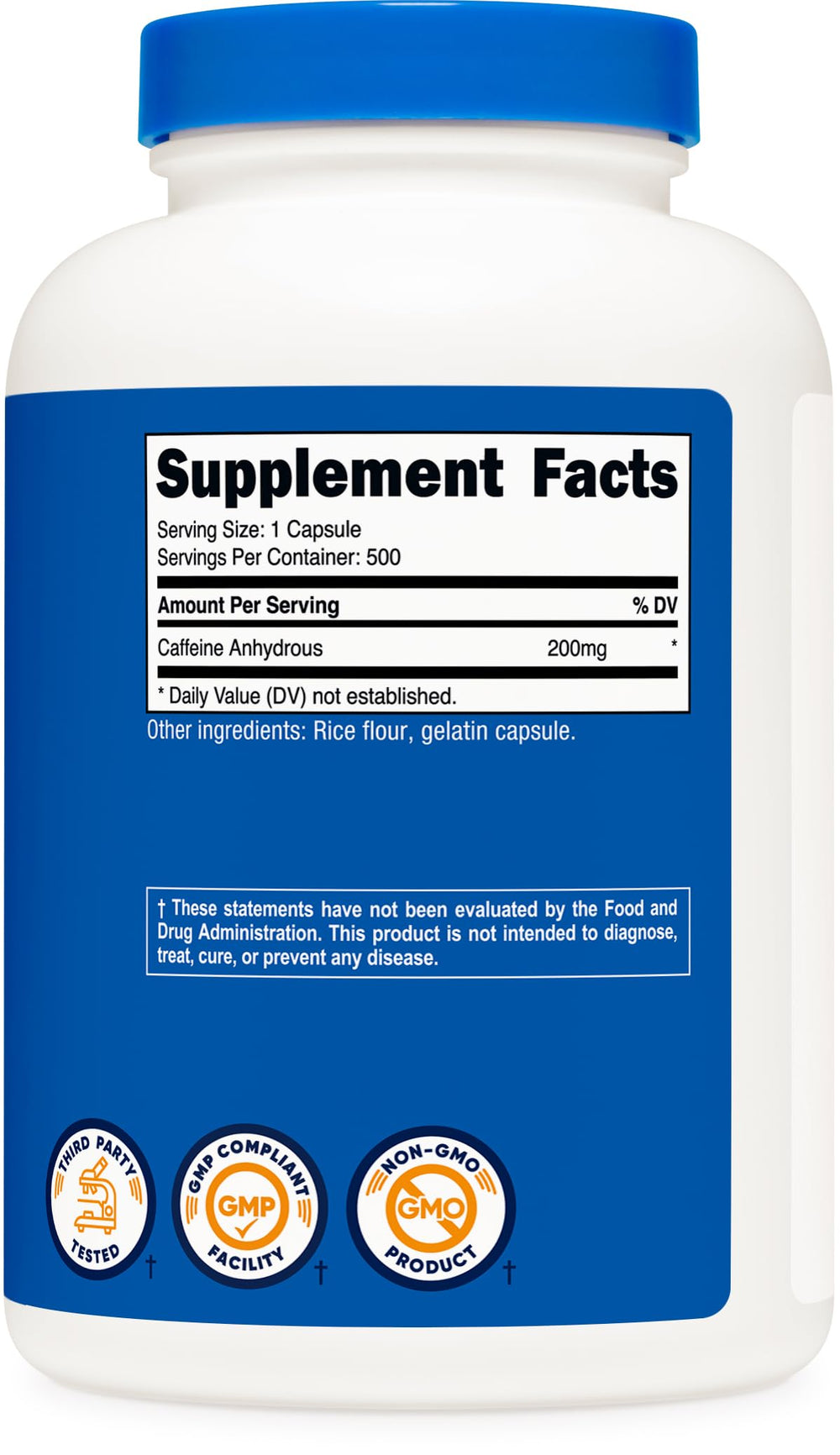 Nutricost caffeine pills factory scene emphasizing certified quality facilities