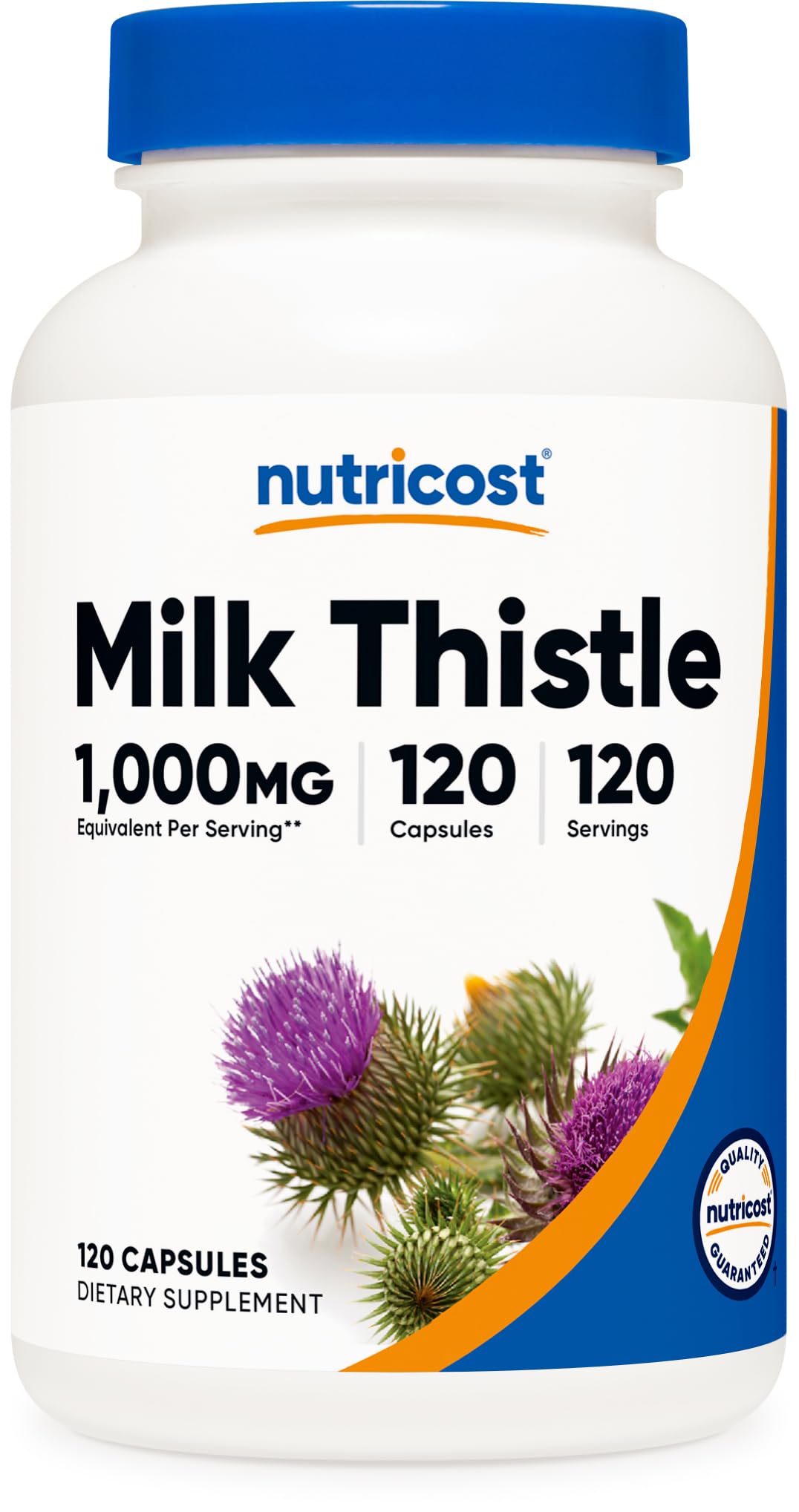 Nutricost Cardo Mariano: botella de 1000 mg para uso diario.