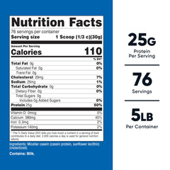 Nutricost casein powder with included scoop, easy portioning for daily shakes.