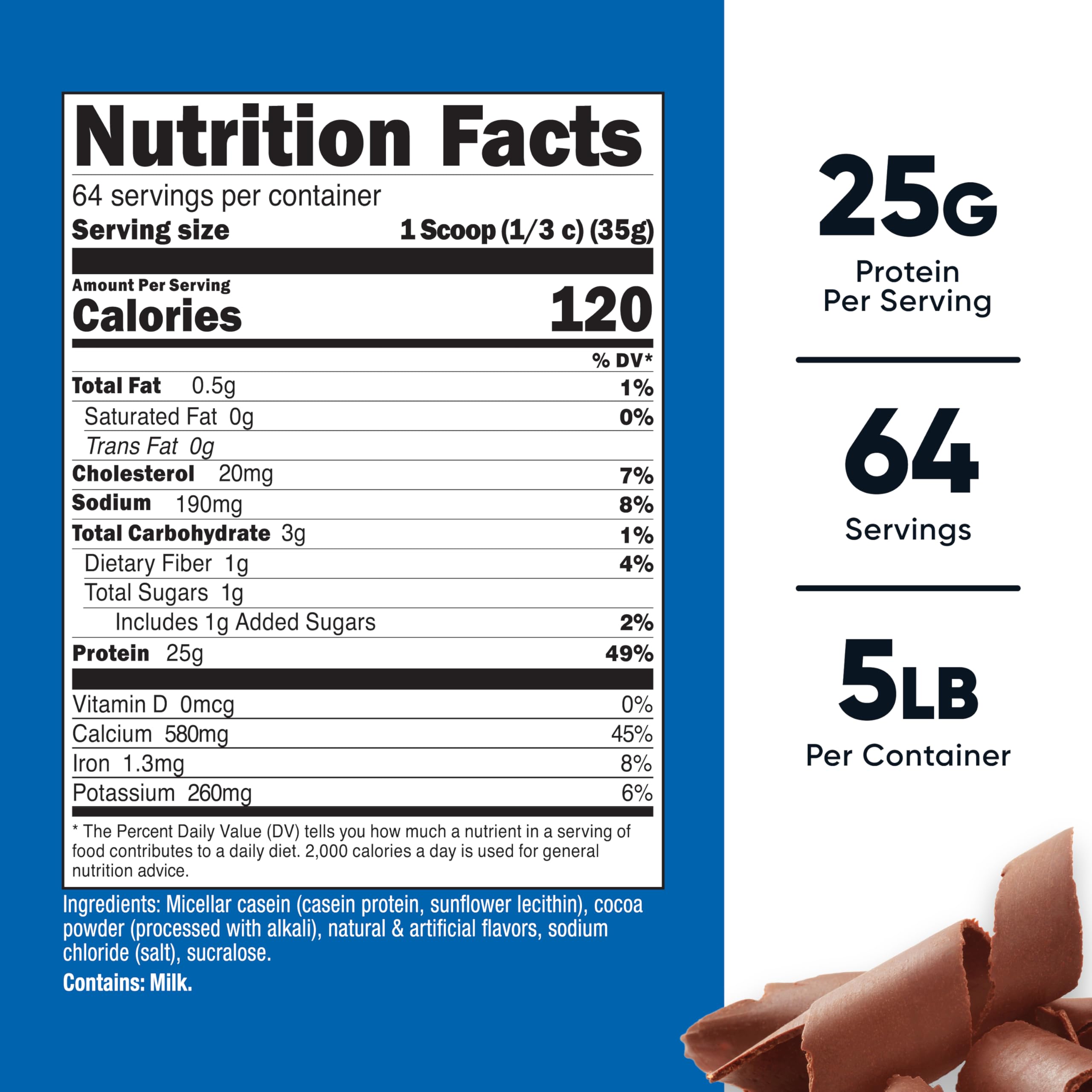 Nutricost Casein Protein Powder with scoop for convenient post-workout fueling