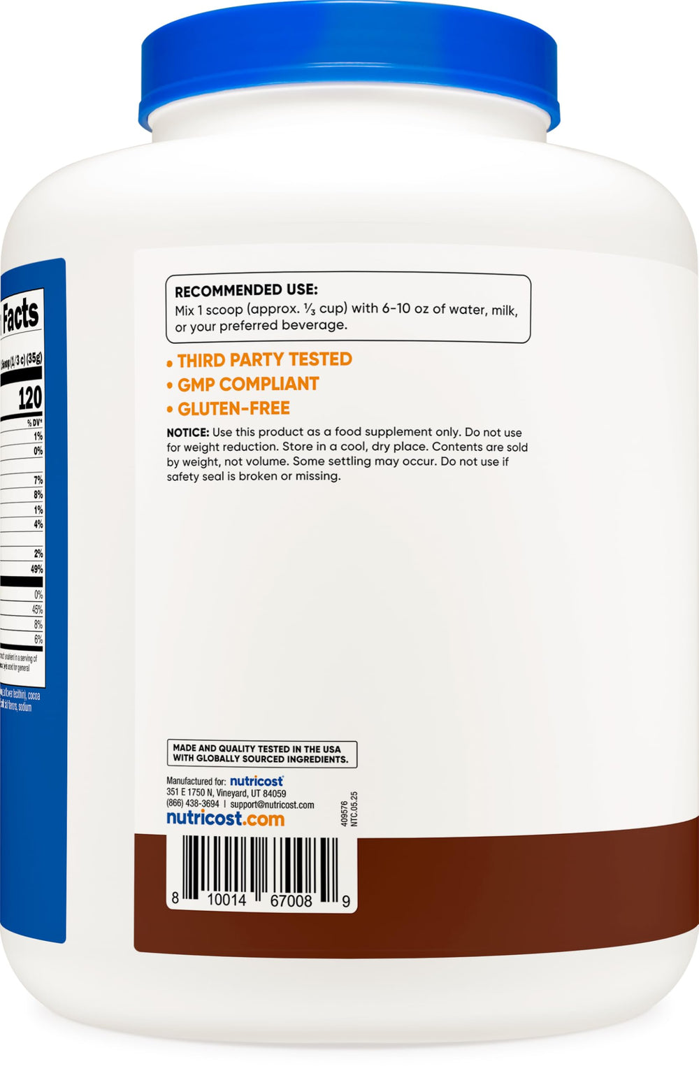 Nutricost Casein Protein Powder chocolate shake with creamy texture
