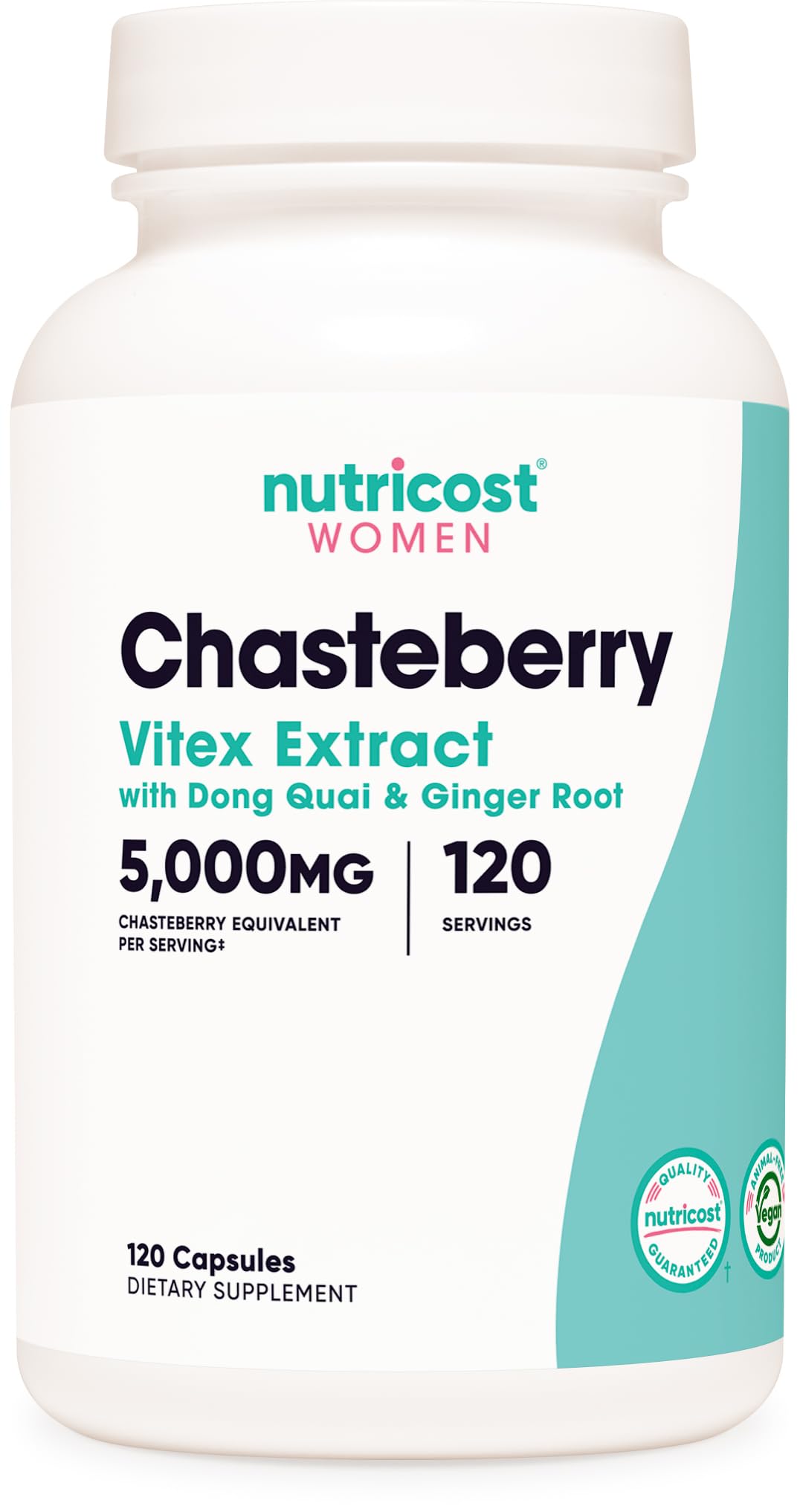 Nutricost Chasteberry for Women bottle for convenient daily wellness support