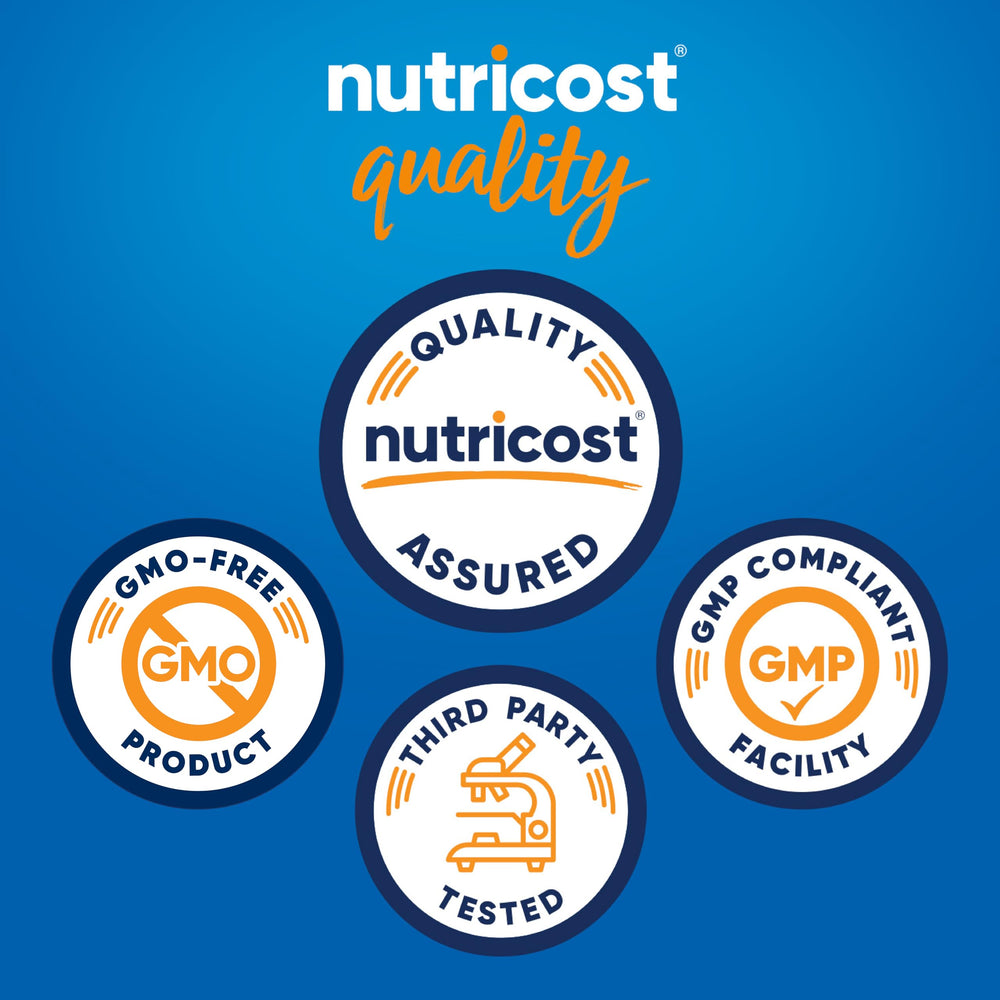 Nutricost chicory root fiber gummies label highlights vegan formula.