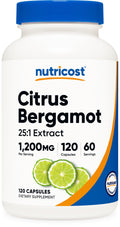 Nutricost Citrus Bergamot Capsules 1,200mg (25:1) | 60 Servings | Gluten Free, Vegan, Non-GMO