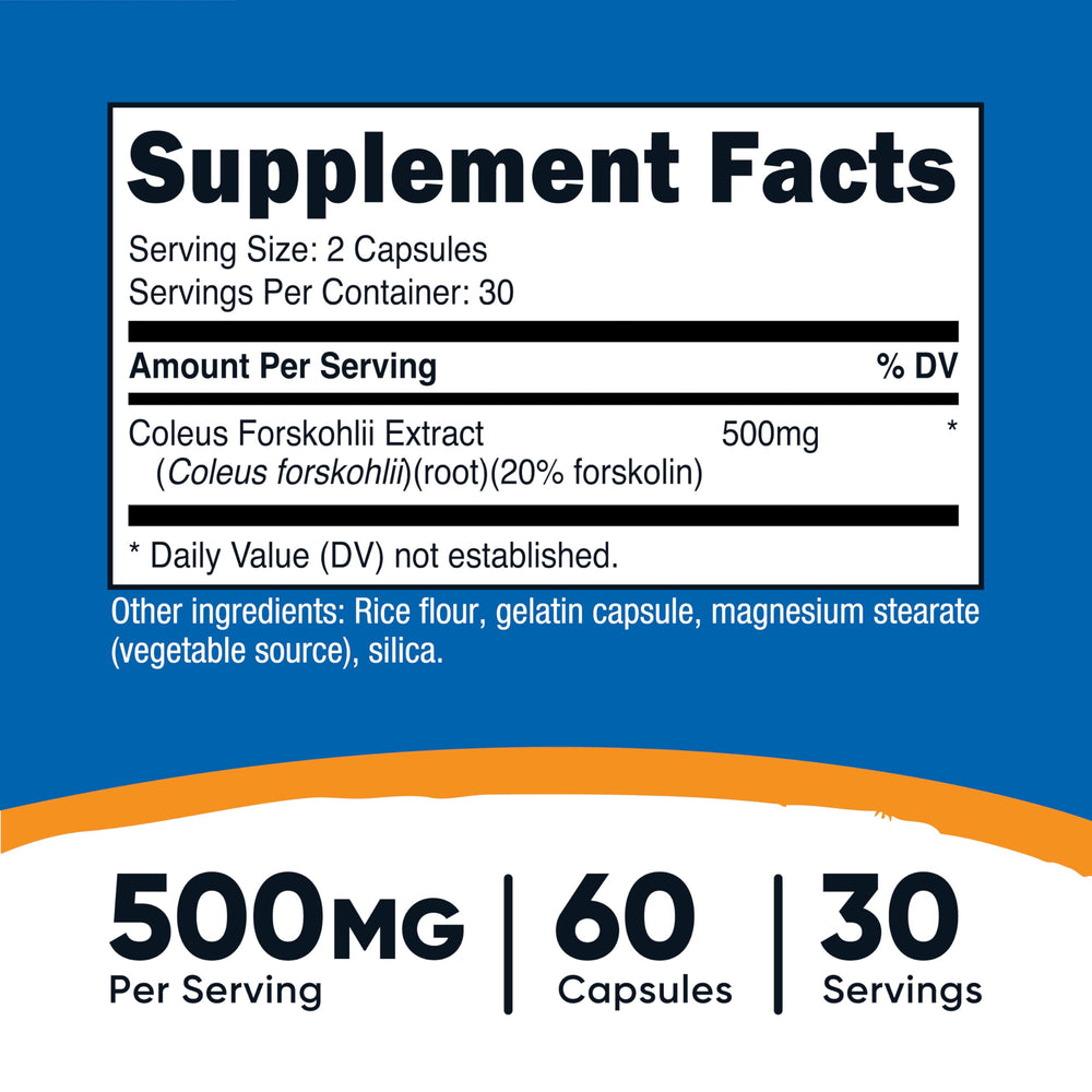 Nutricost capsules close-up shows 500 mg strength for consistent daily use