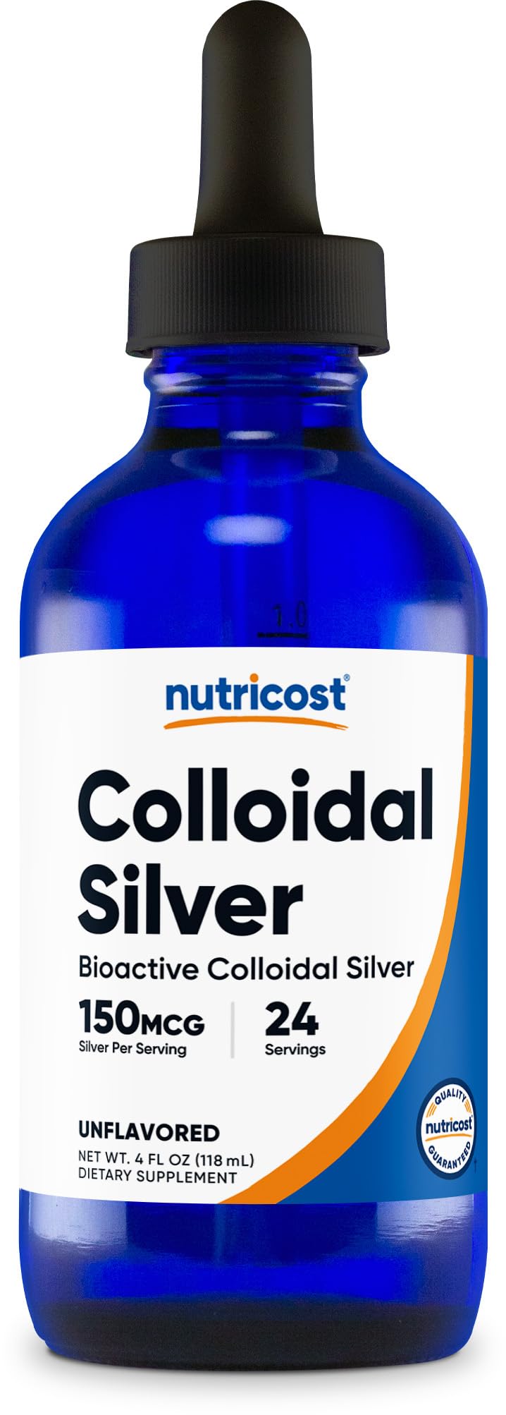 Nutricost Colloidal Silver 4oz bottle for easy daily dosing.