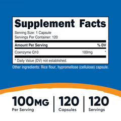 Nutricost CoQ10 capsules shown for daily supplementation