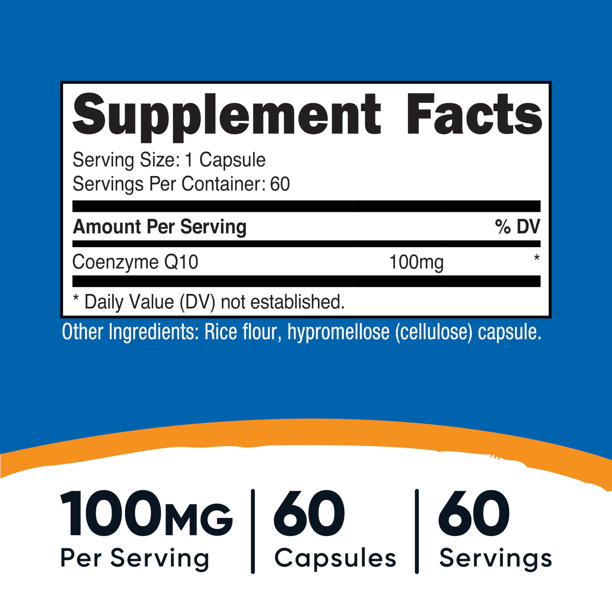 Close-up of Nutricost CoQ10 capsules ready for daily supplementation.