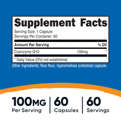 Close-up of Nutricost CoQ10 capsules ready for daily supplementation.