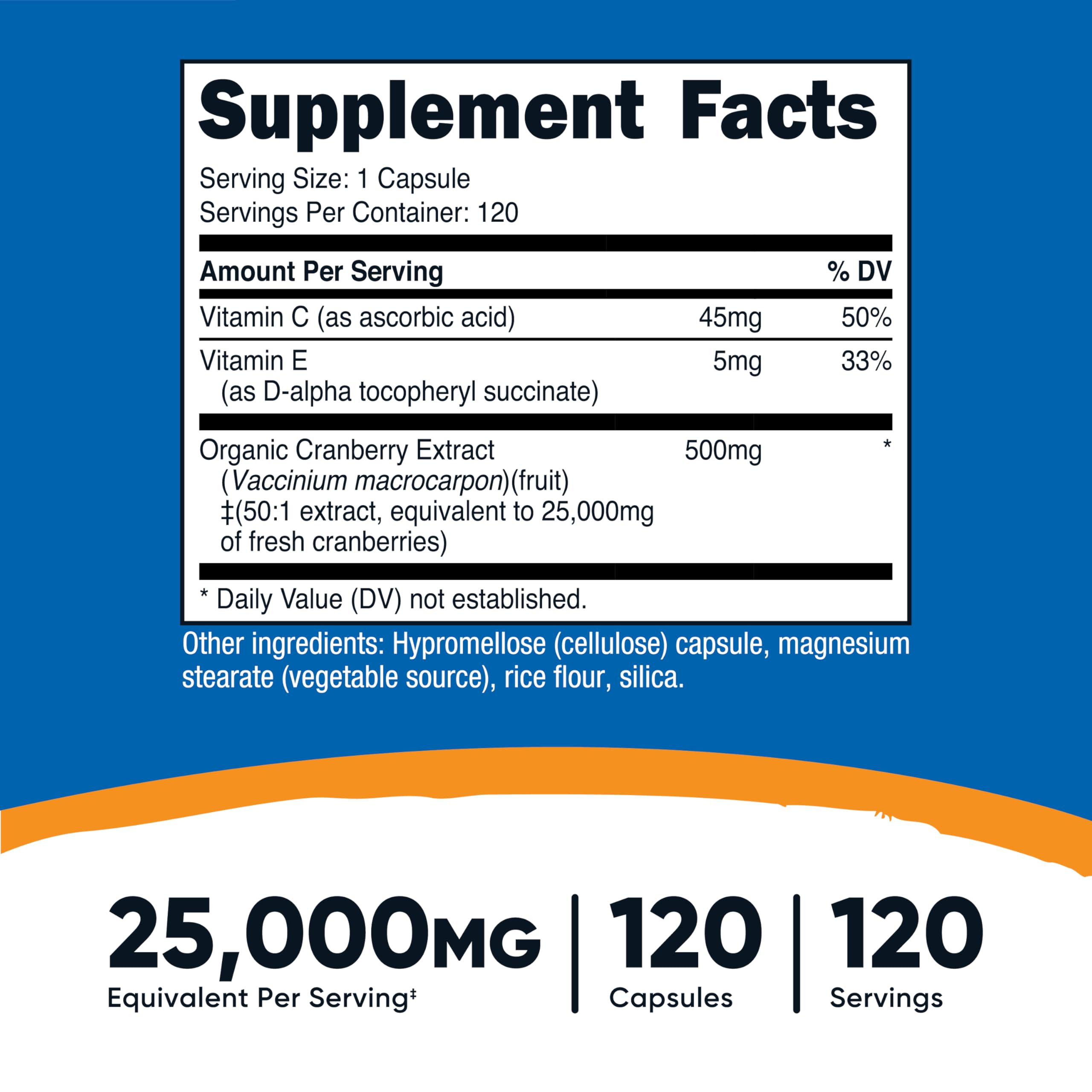 Nutricost Cranberry Extract capsules closeup highlighting vegetarian capsules
