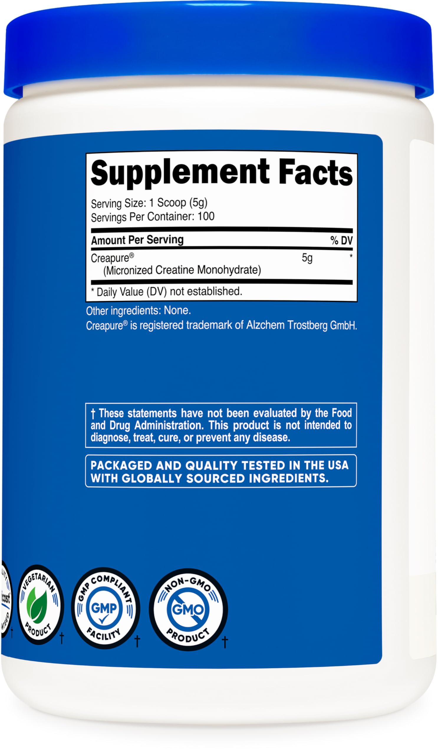 Nutricost Creapure Creatine Monohydrate usage shot with shake bottle for mixing