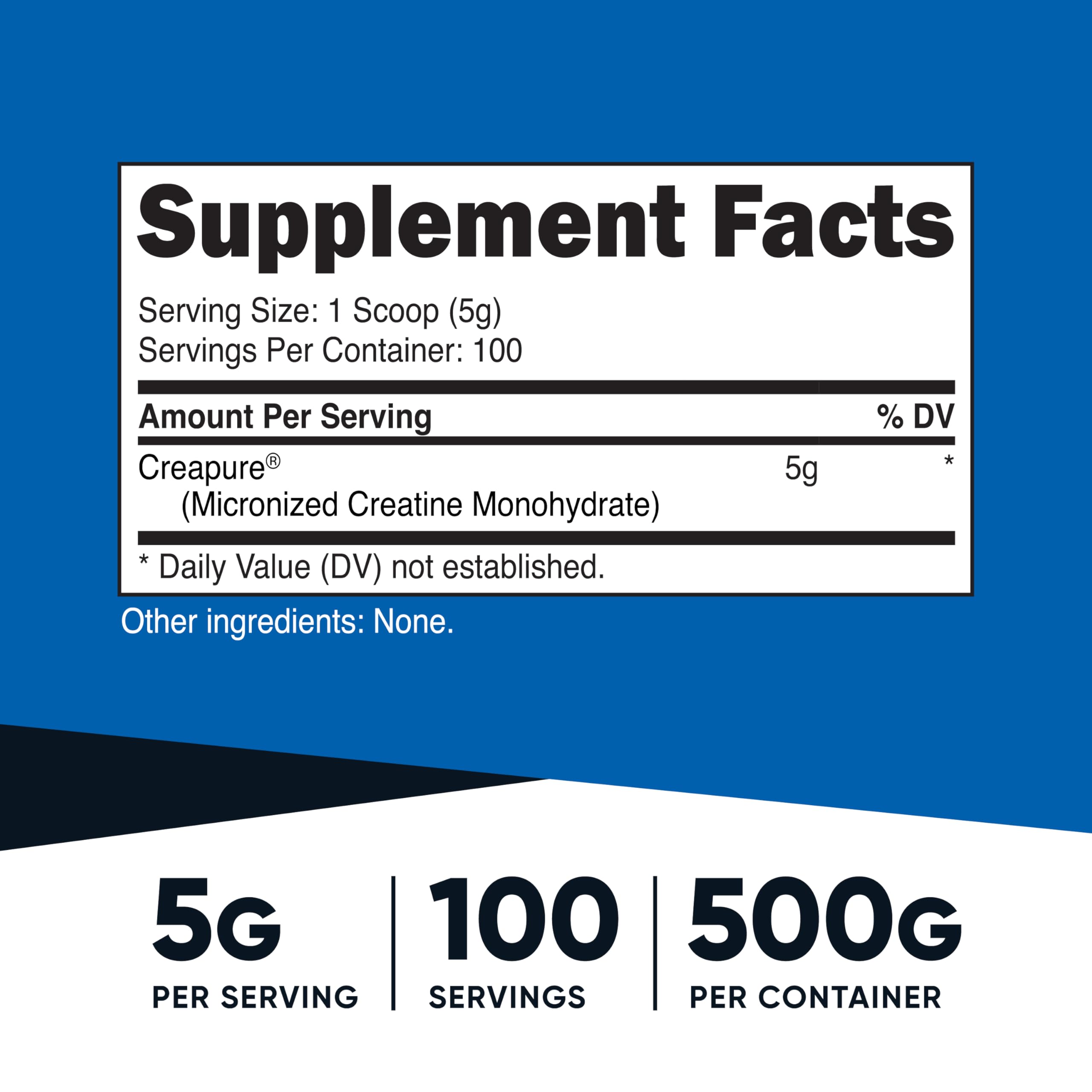 Nutricost Creapure Creatine Monohydrate powder with scoop for easy daily use