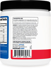 GMO-free and vegan-friendly Nutricost Creatine + Energy certification icons