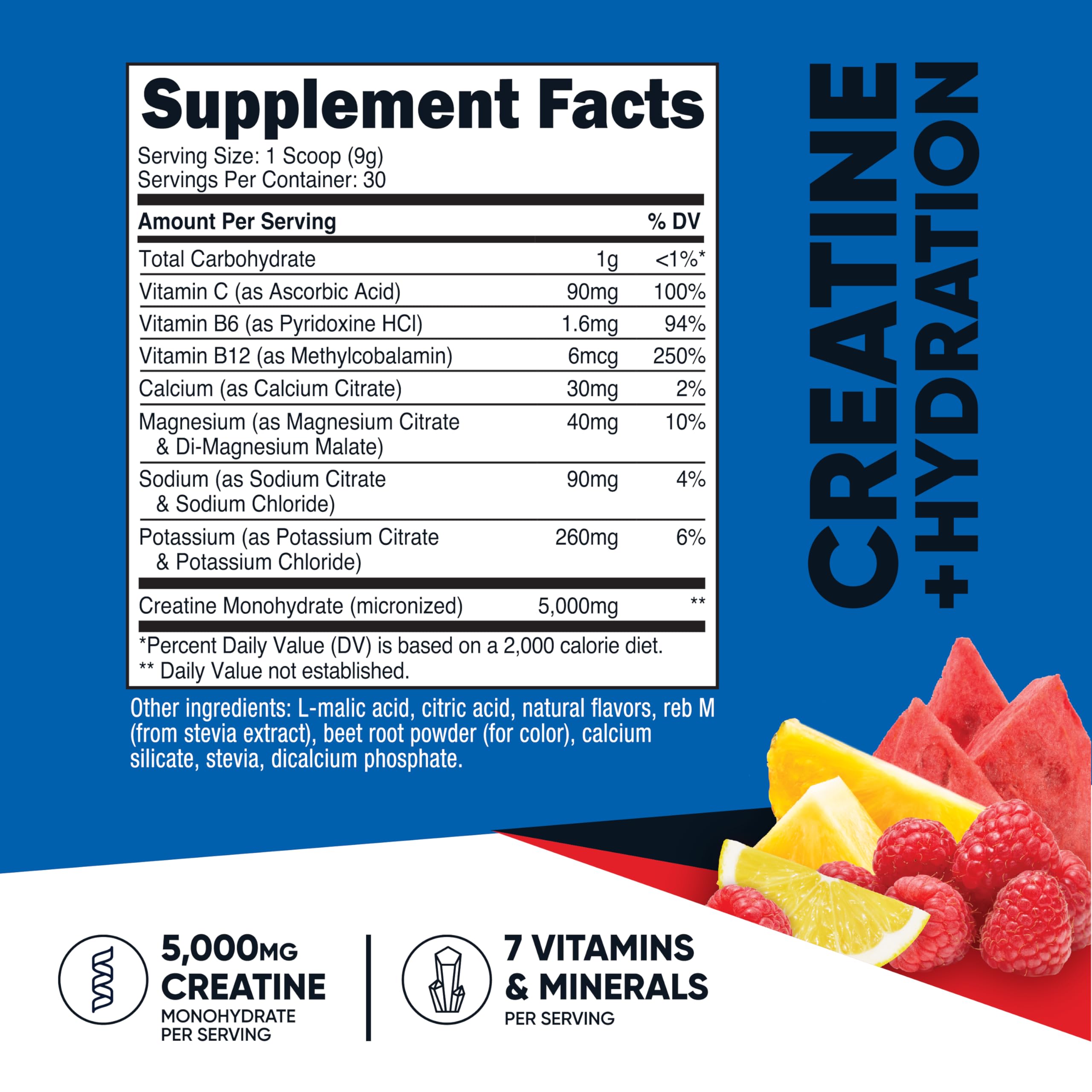 Nutricost Creatine Monohydrate Fruit Punch being poured into a glass for mixing