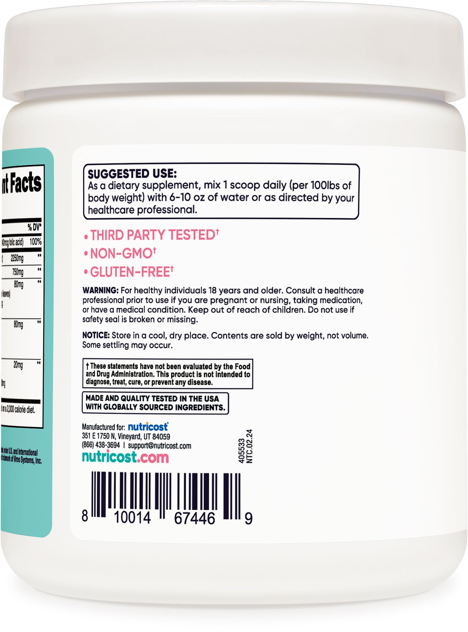 Nutricost Creatine Monohydrate Powder in a shaker suitable for on-the-go workouts.