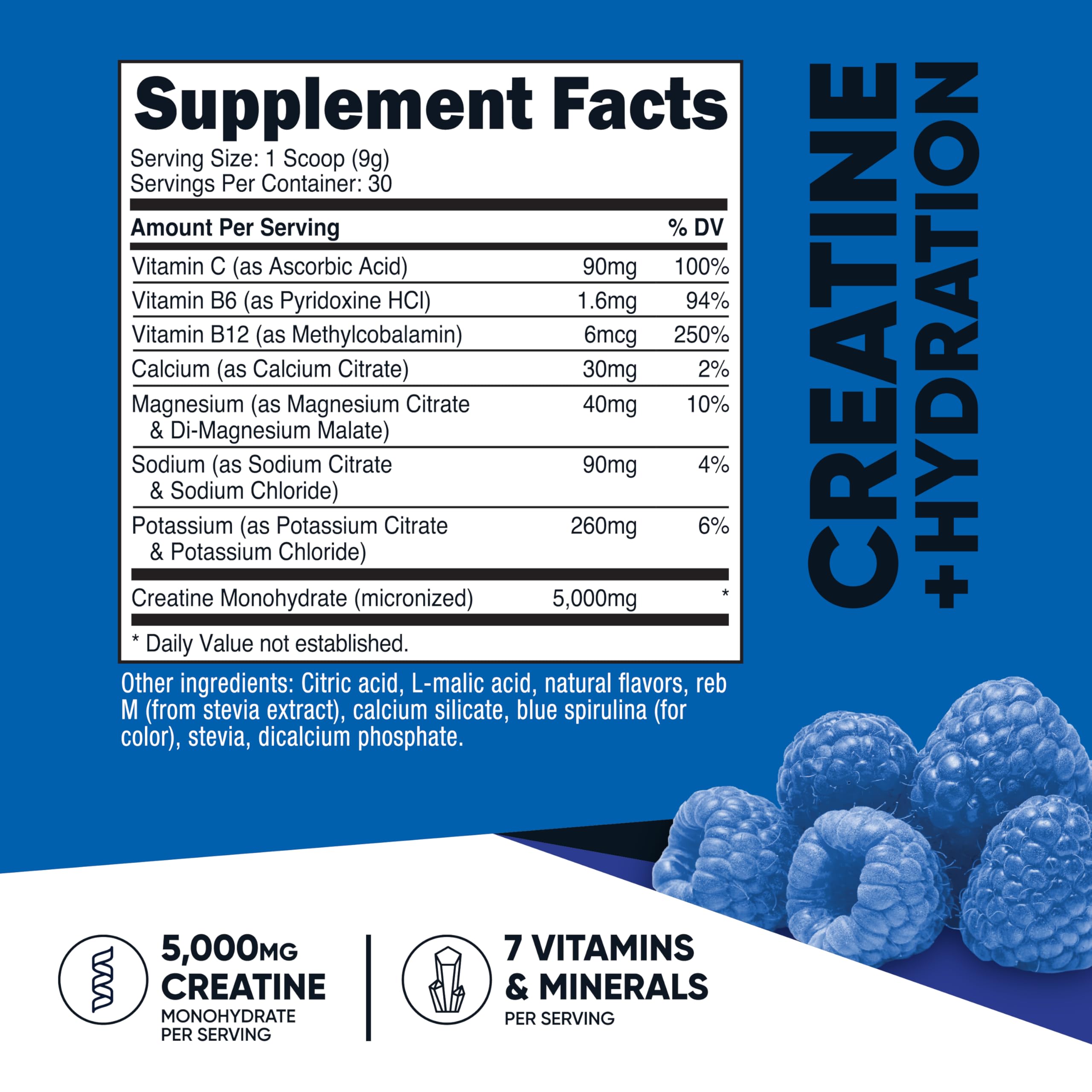 Nutricost Creatine Monohydrate powder with scoop for daily supplementation.
