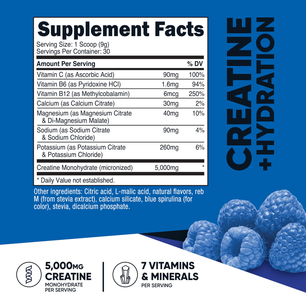 Nutricost Creatine Monohydrate powder with scoop for daily supplementation.