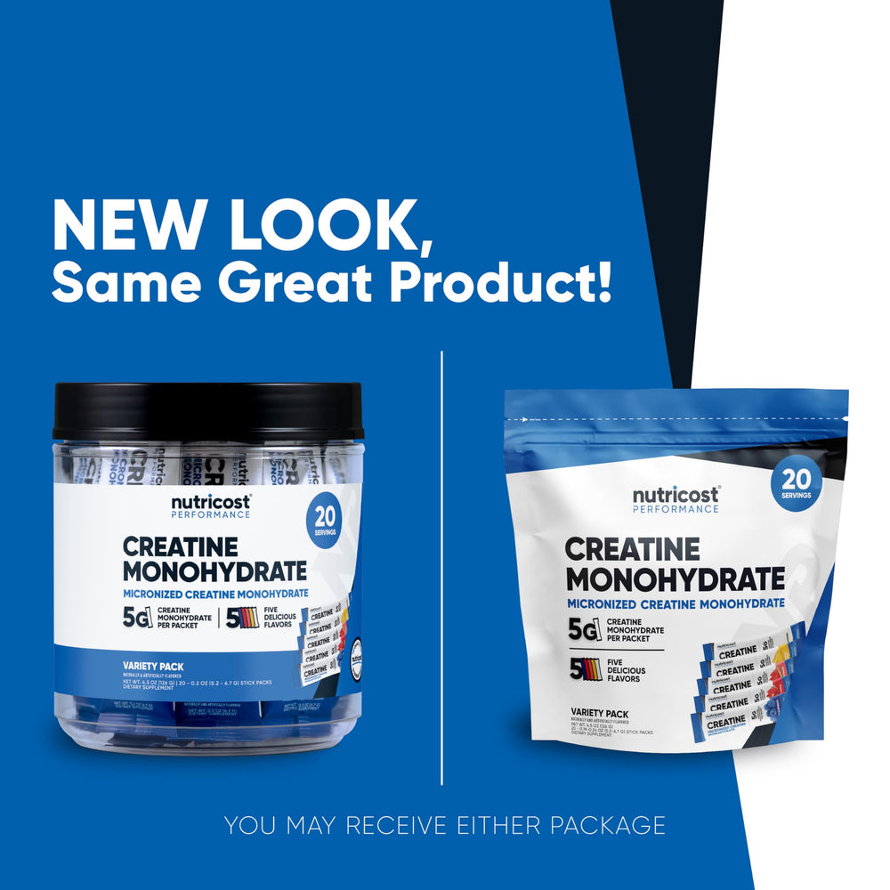 Nutricost Creatine Monohydrate stickpack Watermelon convenient travel-friendly option