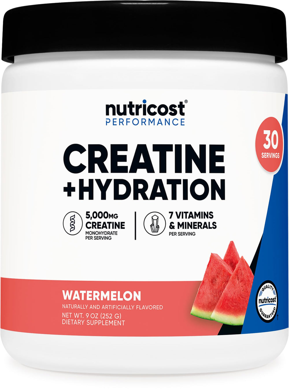 Nutricost Creatine Watermelon powder with scoop for easy mixing