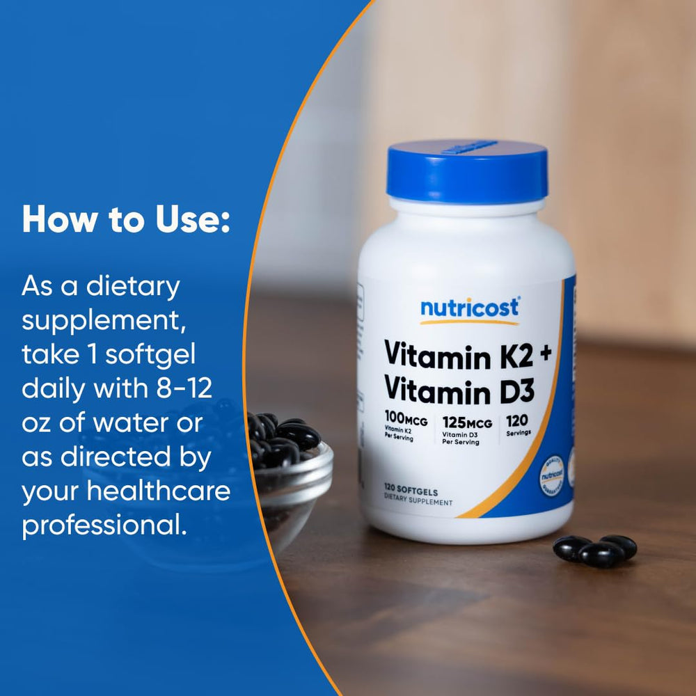 Nutricost daily-use routine illustration promotes consistent supplementation