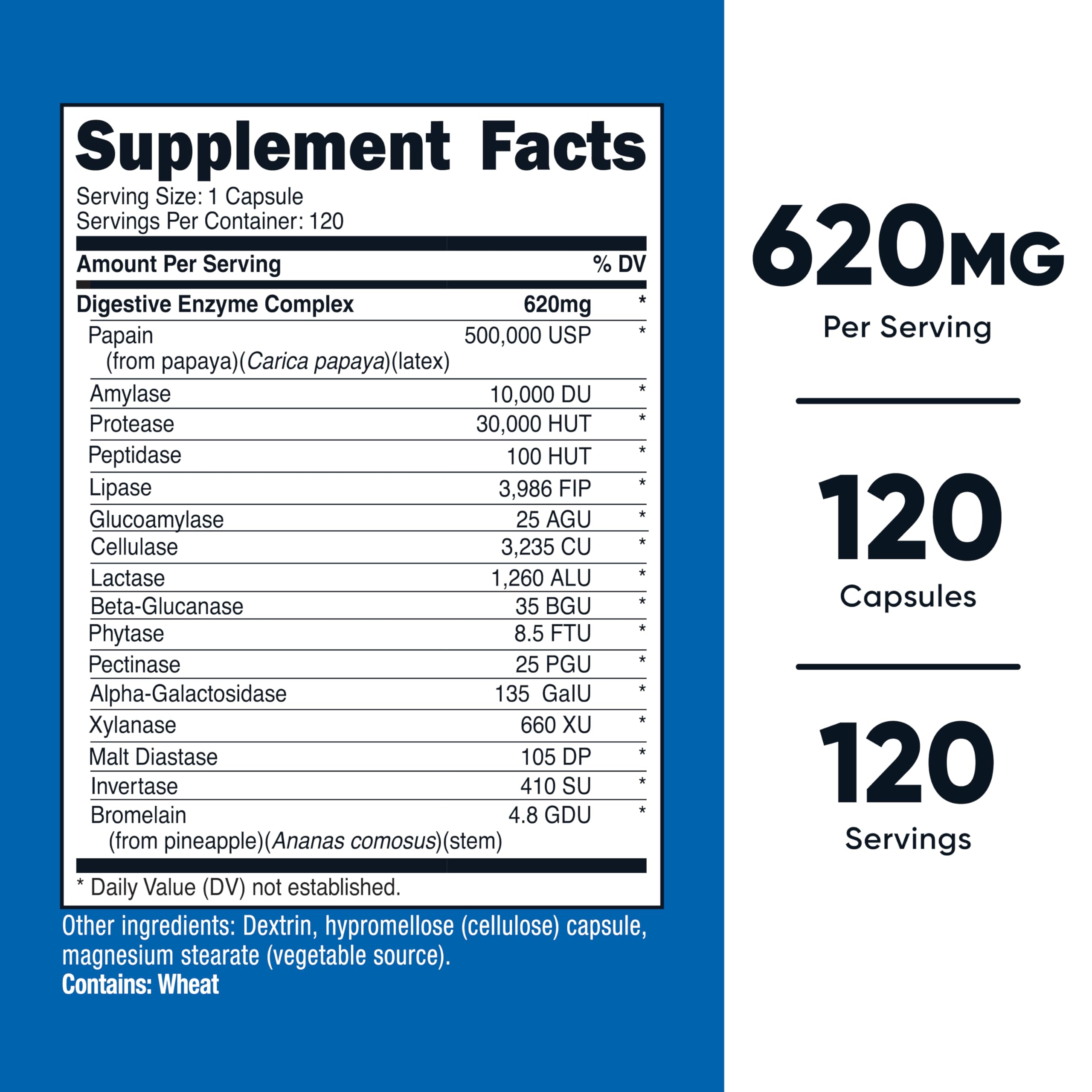 Nutricost Digestive Enzymes capsules arranged for daily digestive use.