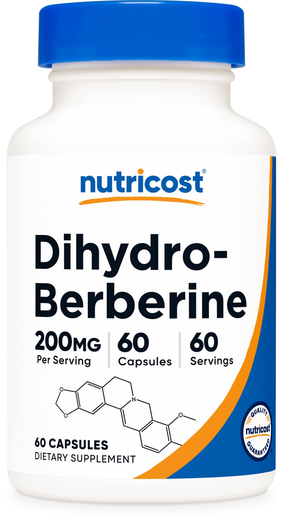 Nutricost Dihydroberberine capsules bottle, easy daily use.