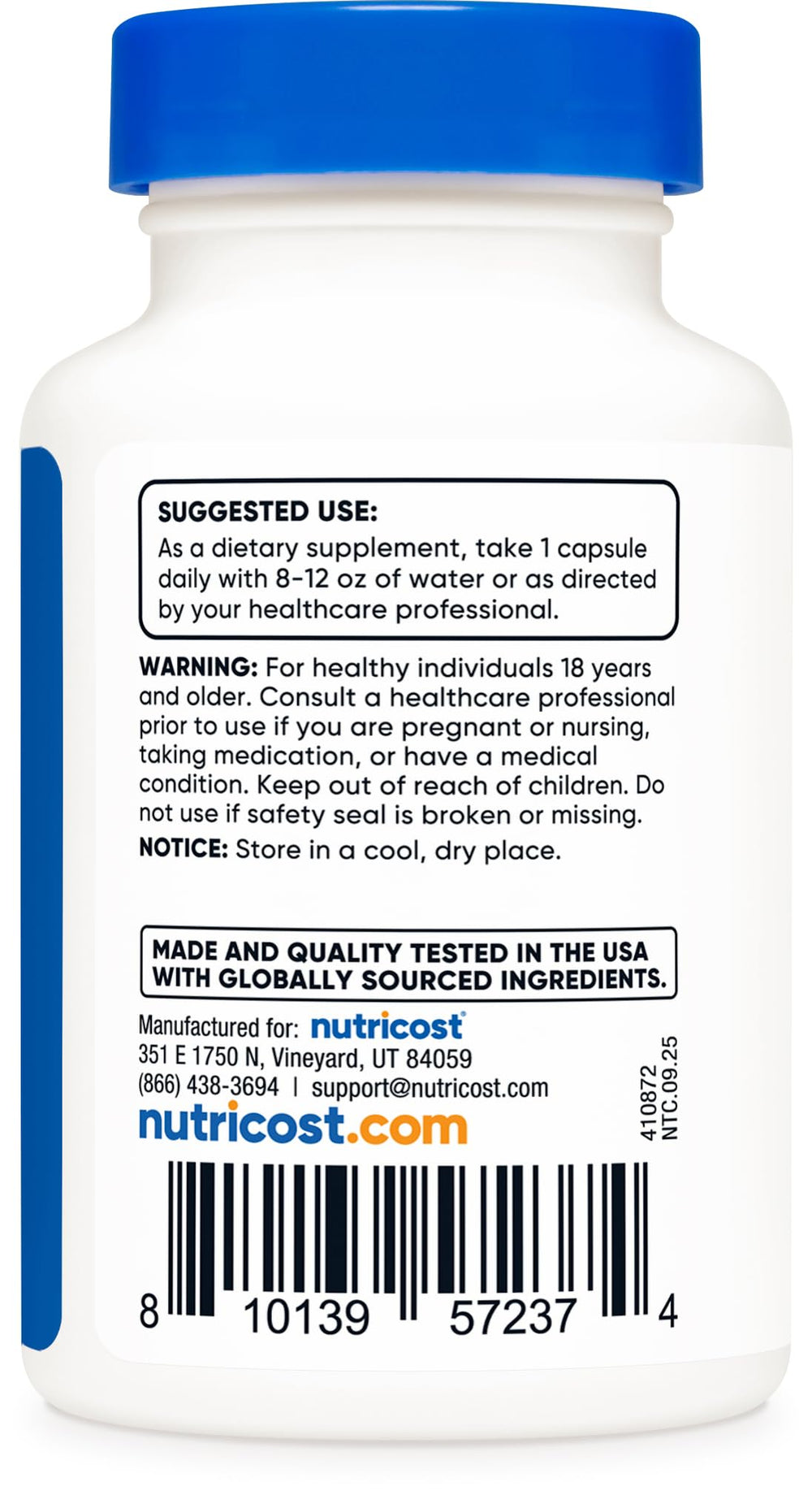 Nutricost Dihydroberberine capsules close-up, easy-to-swallow daily supplement