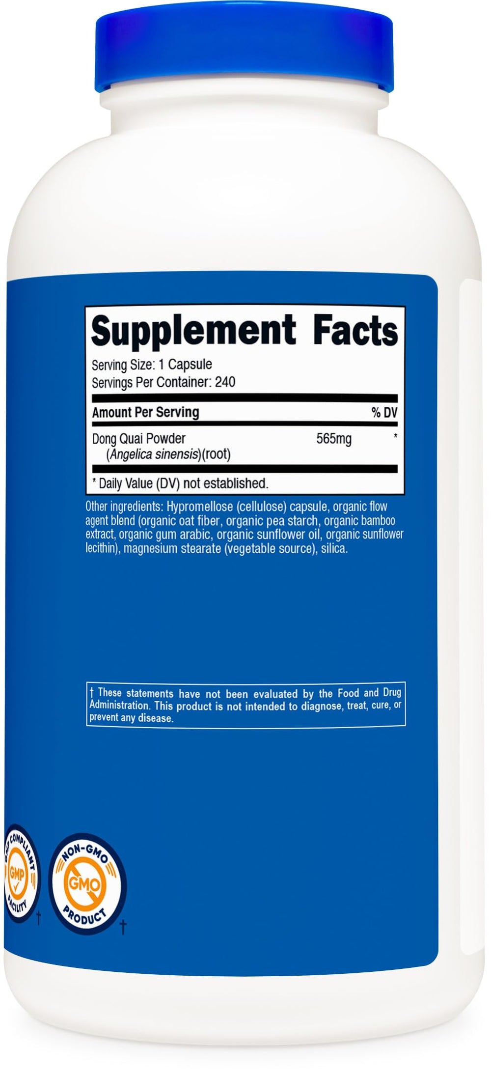 Nutricost Dong Quai capsules in hand suggesting simple daily supplementation