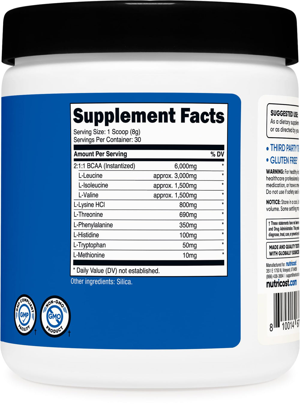 Nutricost EAA Powder unflavored mixes well in shakes