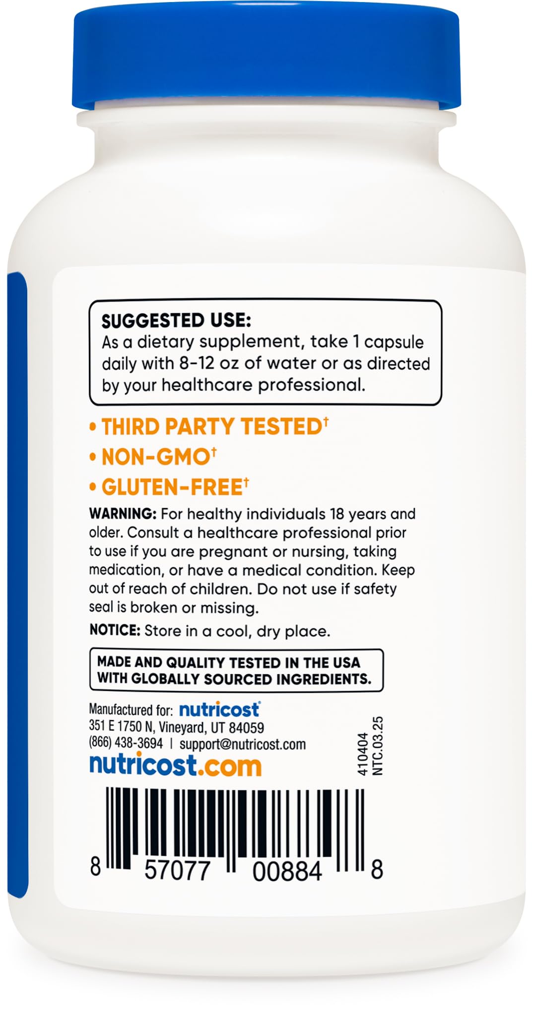 Nutricost Elderberry Capsules bottle and pack indicate 120 capsules for daily use.