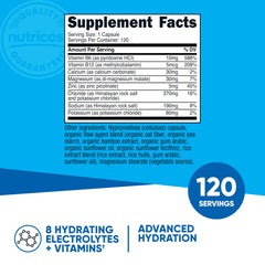 Nutricost Electrolyte Complex Advanced Hydration label highlights non-GMO gluten-free ingredients
