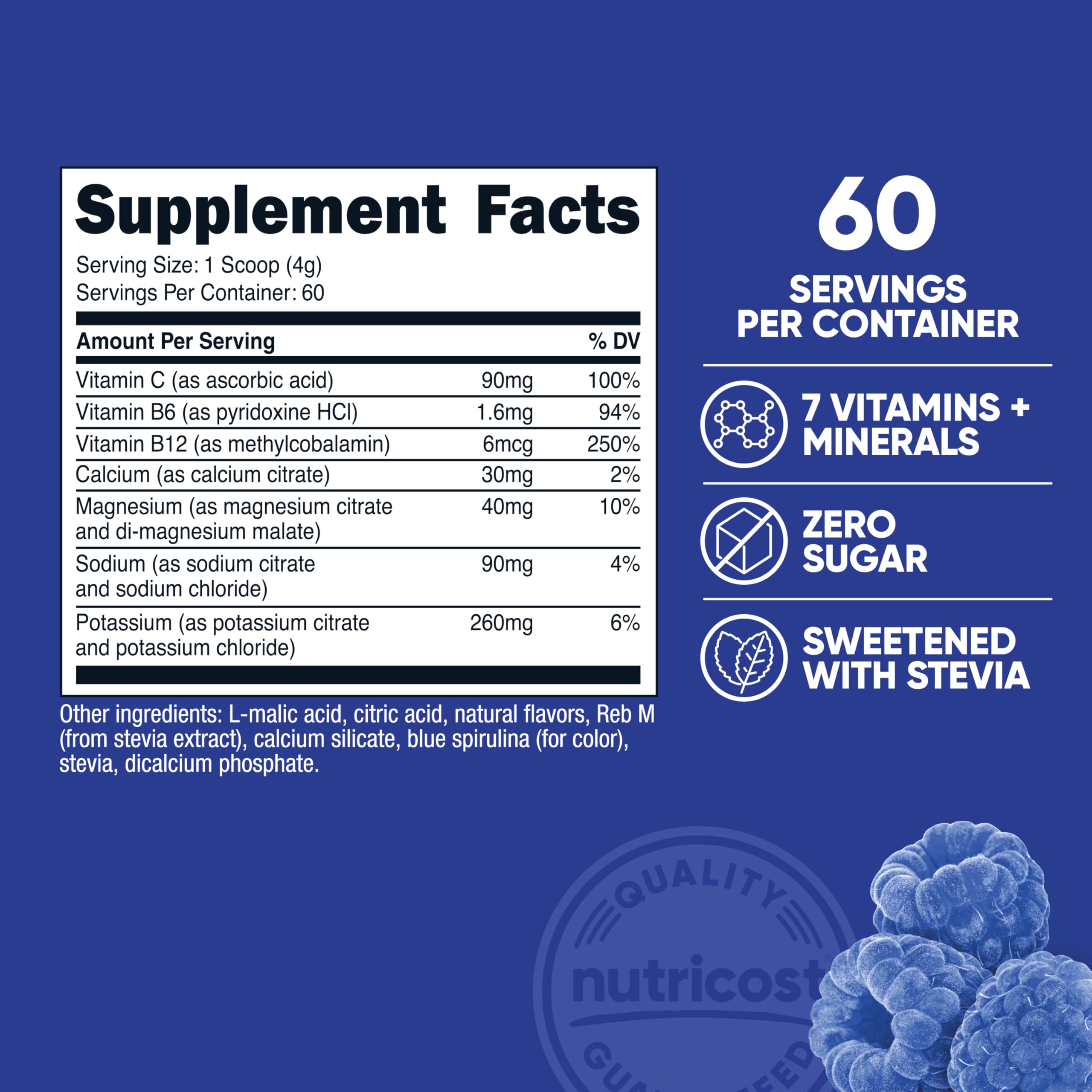 Nutricost Electrolyte Complex dissolving powder in water for a refreshing drink.