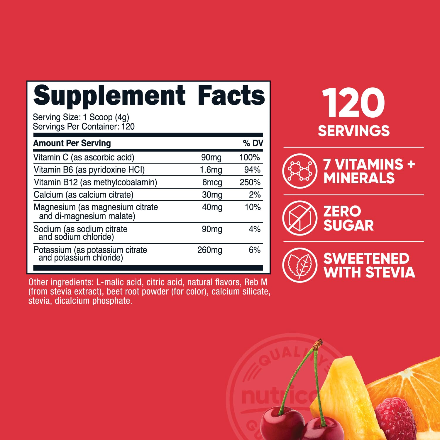 Pouring Nutricost electrolyte powder with fruit punch flavor for easy mixing