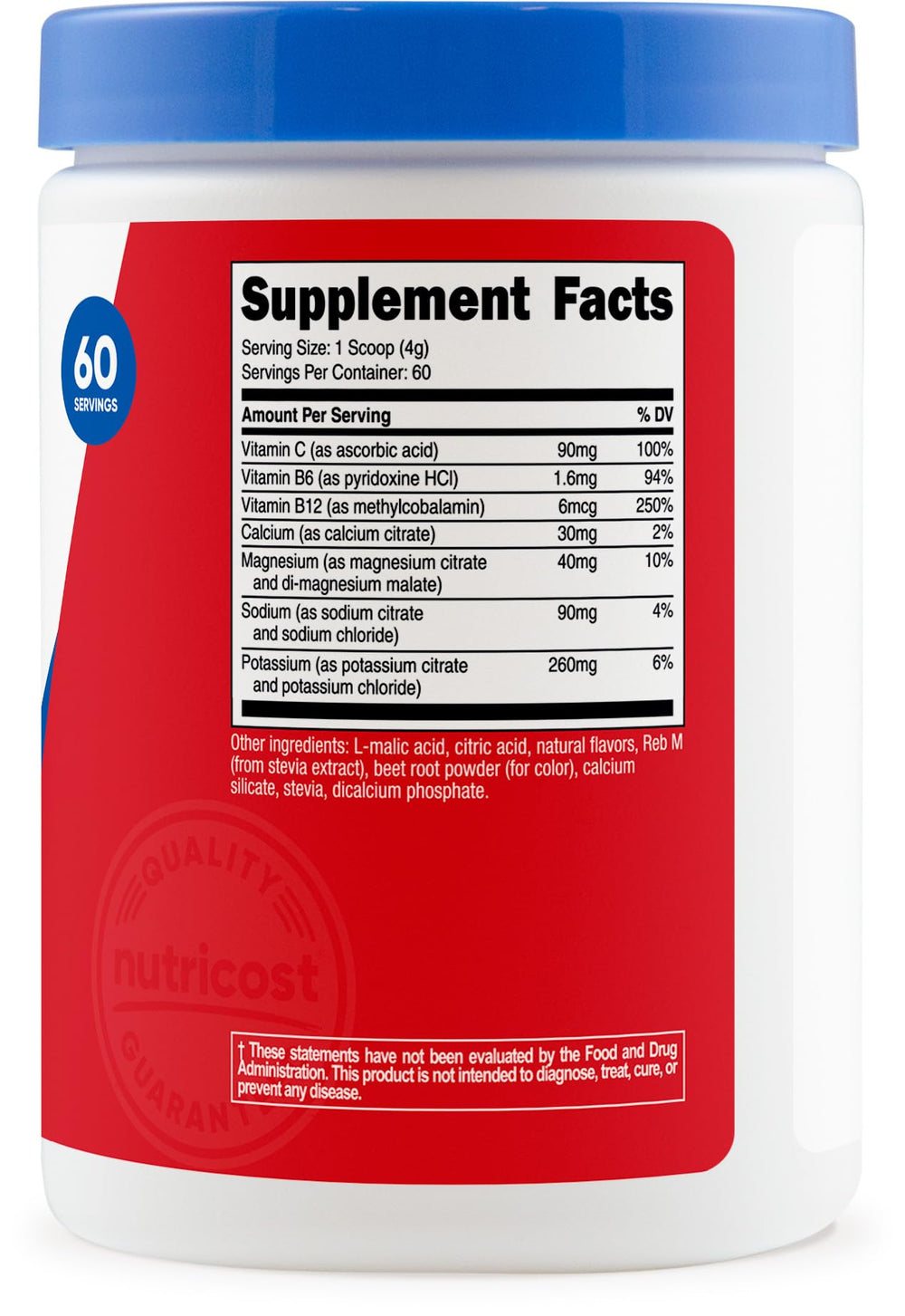 Pour stream of Nutricost electrolyte drink into a glass of water.