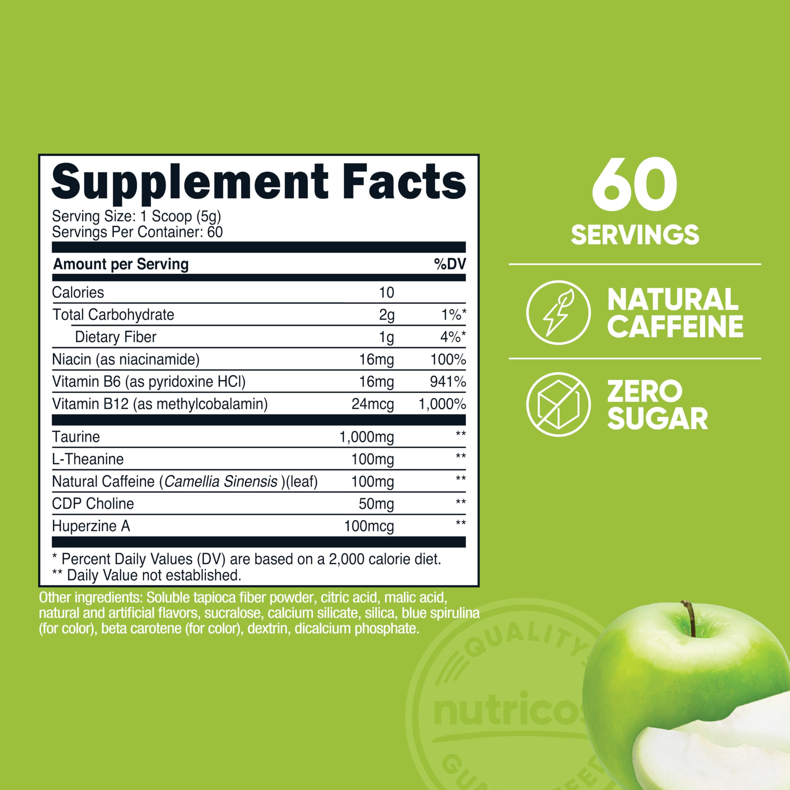 Nutricost Energy Complex Green Apple scoop for quick energy