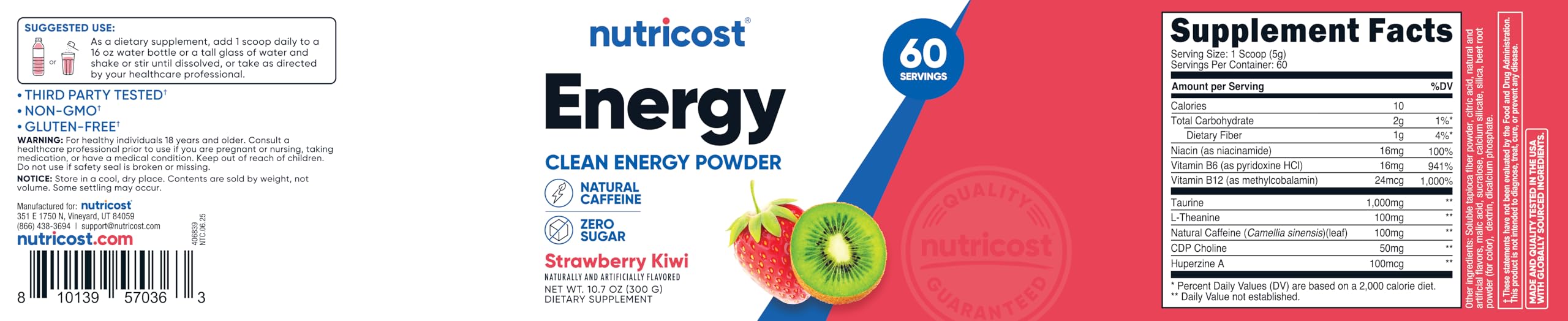 Gym bag scene with Nutricost energy powder on the go