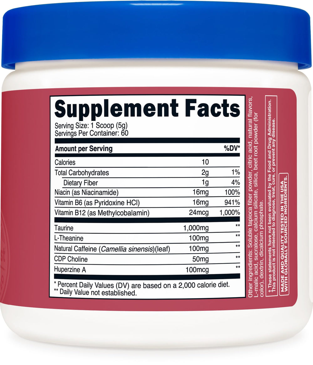 Nutricost Energy Drink Powder ingredients reveal clean formulation