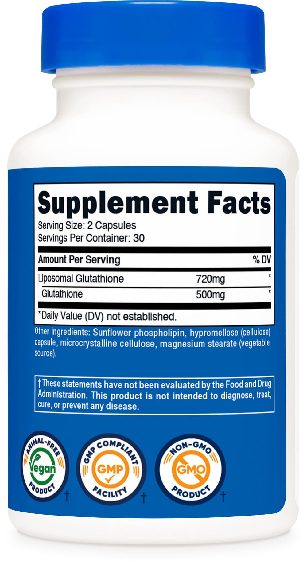 Nutricost facility quality badge indicating NSF GMP FDA registration