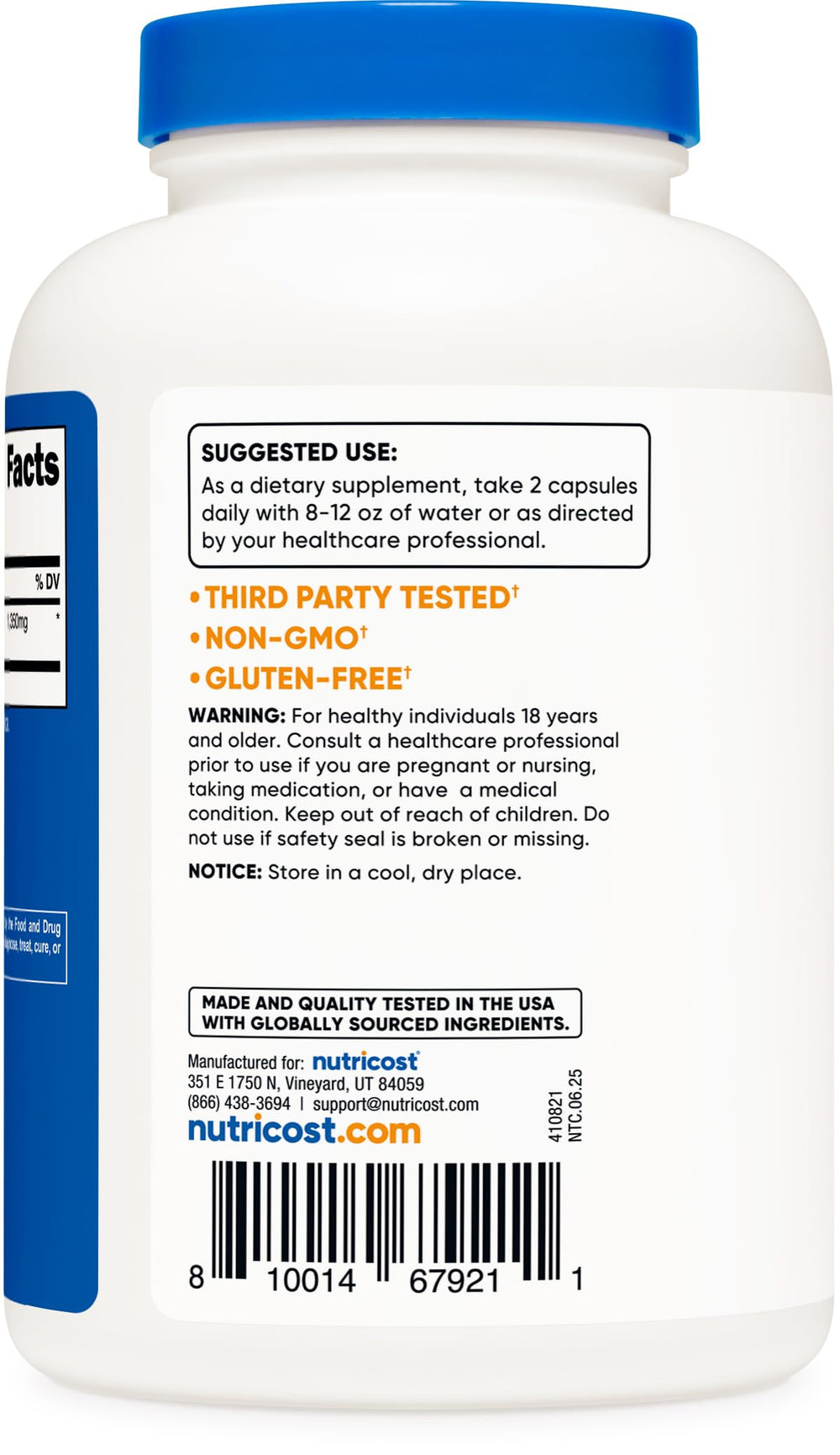 Nutricost manufacturing facility showcasing NSF and GMP compliance