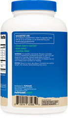 Nutricost Fiber Capsules packaging shows organic certification and gluten-free status.