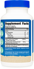 Nutricost fiber capsules serving size image demonstrates 3 g per serving