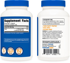 Nutricost Folic Acid non-GMO seal on packaging