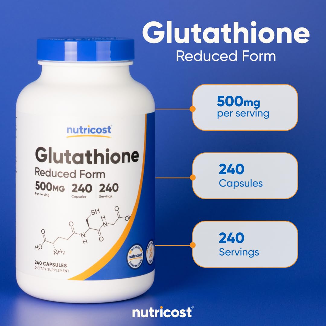 Gluten-free and Non-GMO badges on Nutricost label.