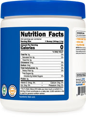 Close up of gluten-free and non-GMO label on Nutricost Malic Acid.
