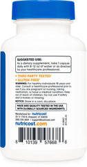 Nutricost gluten-free seal indicating purity for sensitive users.