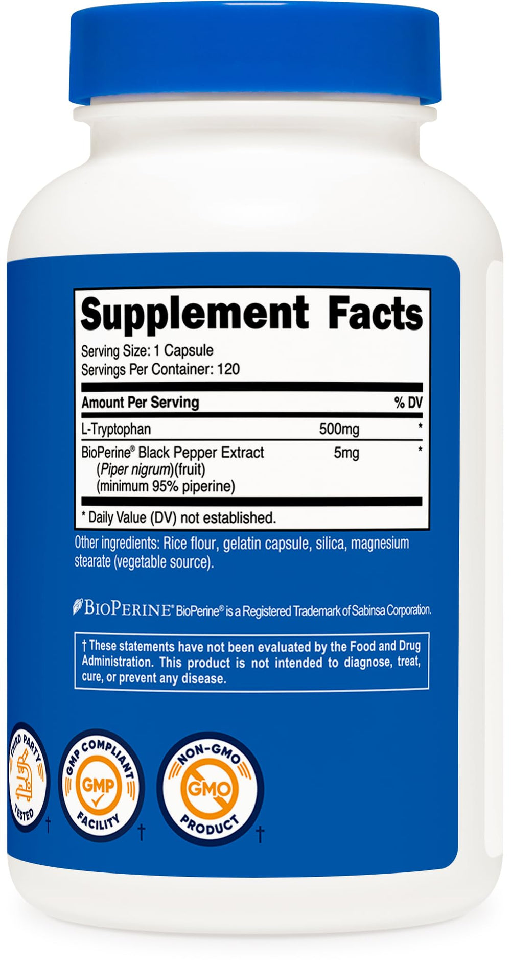 Nutricost GMP and FDA facility icon signaling quality manufacturing.