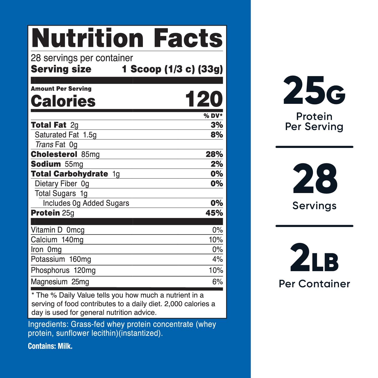 Nutricost Grass-Fed Whey powder image highlighting unflavored protein for versatile mixing